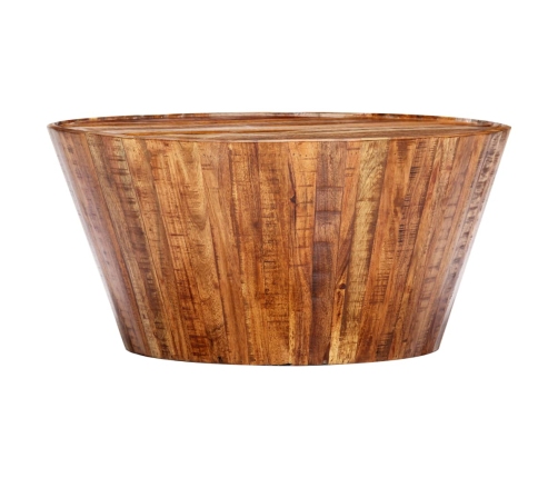 Mesa de centro de madera maciza de mango rugosa 65x65x33 cm