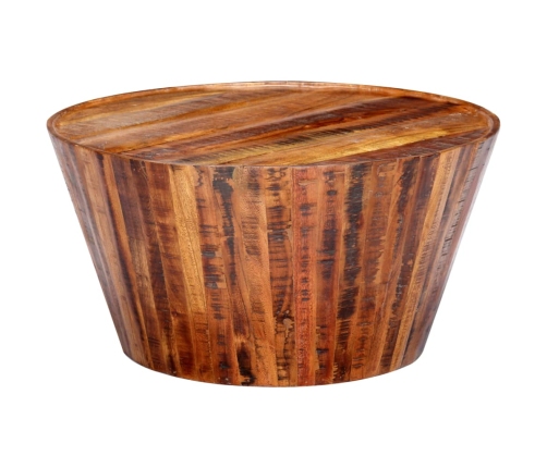 Mesa de centro de madera maciza de mango rugosa 65x65x33 cm