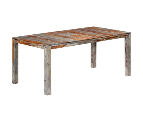 Mesa de comedor de madera maciza de sheesham gris 180x90x76 cm