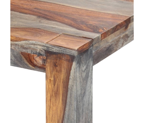 Mesa de comedor de madera maciza de sheesham gris 180x90x76 cm