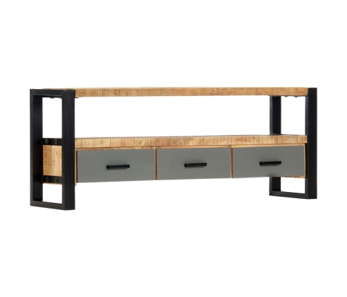 Mueble para TV de madera maciza de mango 130x30x50 cm