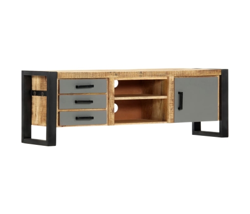 Mueble de TV de madera maciza de mango 120x30x40 cm