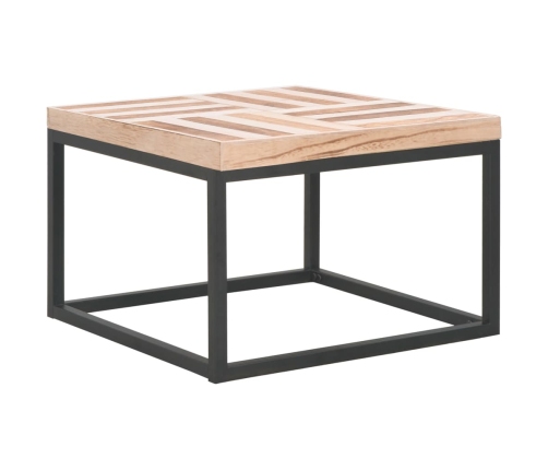 Mesa de centro de madera maciza 50x50x33,5 cm