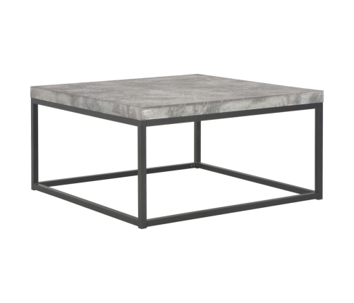 vidaXL Mesa de centro con aspecto de hormigón 75x75x38 cm