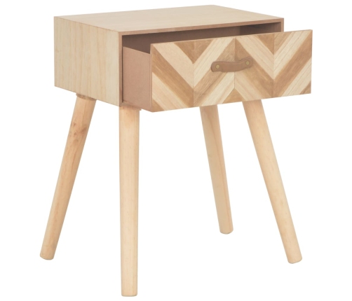 Mesita de noche con cajón de madera maciza 44x30x58 cm