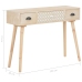 Mesa consola con 3 cajones madera maciza de pino 100x30x73 cm