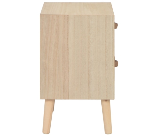 Mesita de noche con 2 cajones madera maciza pino 40x30x49,5 cm