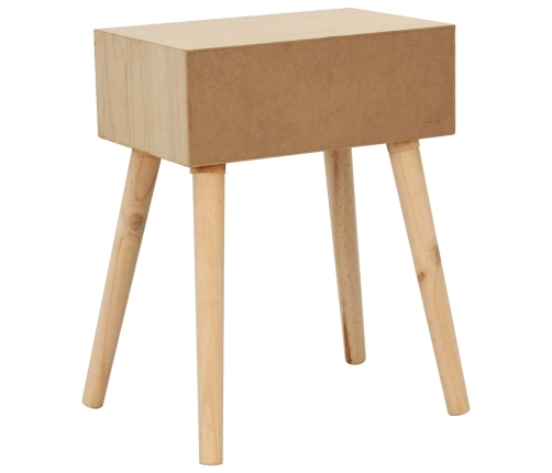 Mesita de noche con cajón madera pino maciza 44x30x58,5 cm