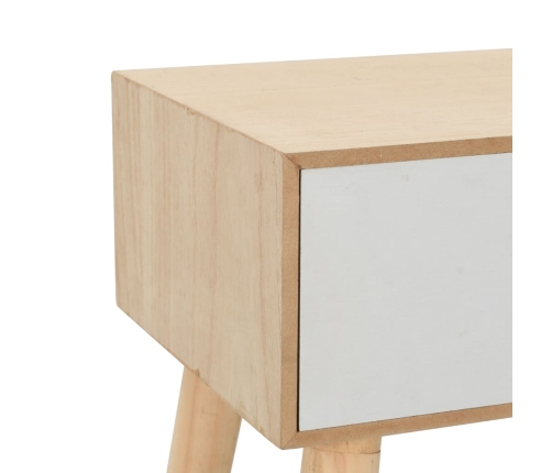 Mesita de noche con cajón madera pino maciza 44x30x58,5 cm