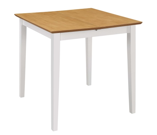 Mesa de comedor extensible MDF blanca (80-120)x80x74 cm