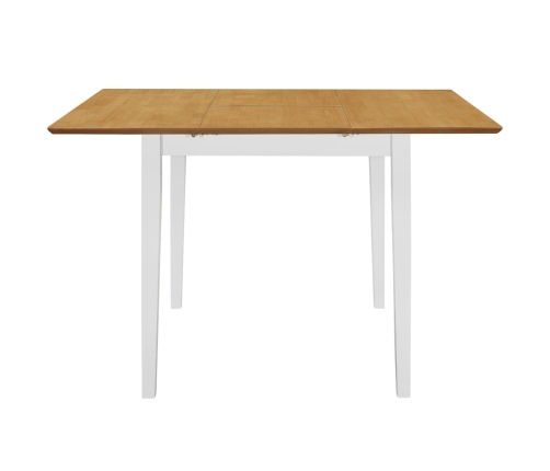 Mesa de comedor extensible MDF blanca (80-120)x80x74 cm