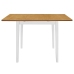 Mesa de comedor extensible MDF blanca (80-120)x80x74 cm