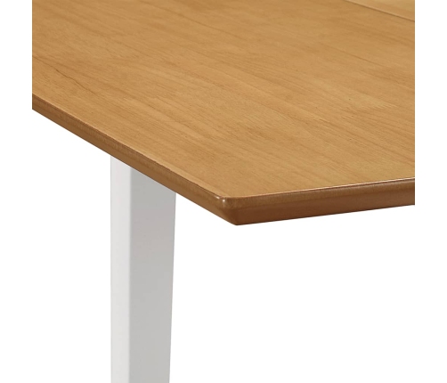 Mesa de comedor extensible MDF blanca (80-120)x80x74 cm