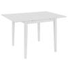 Mesa de comedor extensible MDF blanca (80-120)x80x74 cm