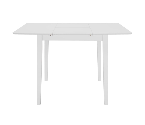 Mesa de comedor extensible MDF blanca (80-120)x80x74 cm