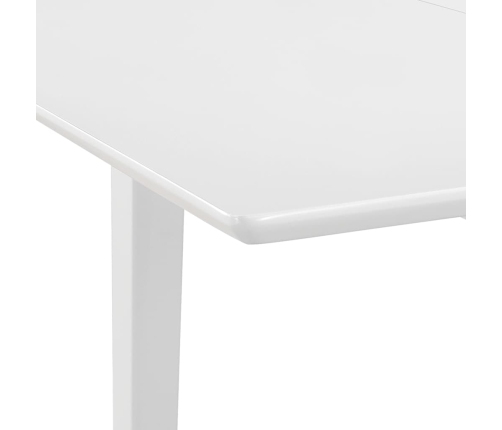 Mesa de comedor extensible MDF blanca (80-120)x80x74 cm