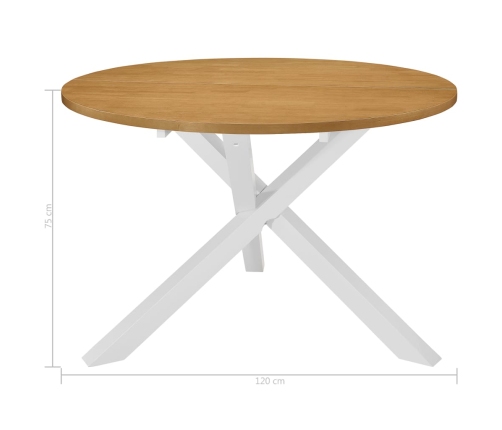 Mesa de comedor blanca 120x75 cm MDF