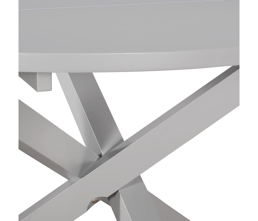 Mesa de comedor de MDF gris 120x75 cm