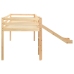 Cama alta para niños tobogán y escalera madera pino 97x208 cm