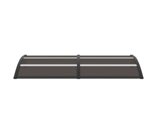 Marquesina de puerta PC negro 200x75 cm