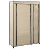 Armario plegable de tela color crema 110x45x175 cm