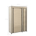 Armario plegable de tela color crema 110x45x175 cm