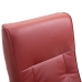 Sillón de masaje de cuero sintético rojo tinto