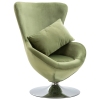 Sillón egg giratorio con cojín terciopelo verde