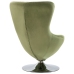 Sillón egg giratorio con cojín terciopelo verde