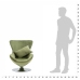 Sillón egg giratorio con cojín terciopelo verde