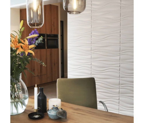 WallArt Paneles de pared 3D 24 uds GA-WA04 diseño Waves