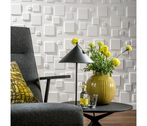 WallArt Paneles de pared 3D 24 uds GA-WA09 diseño Squares