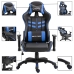 Silla de gaming de cuero sintético azul