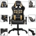 Silla de gaming de cuero sintético dorado