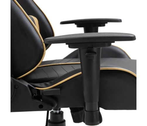 Silla de gaming de cuero sintético dorado