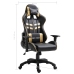 Silla de gaming de cuero sintético dorado