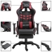 Silla gaming con reposapiés cuero sintético color vino tinto