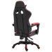 Silla de gaming de cuero sintético rojo