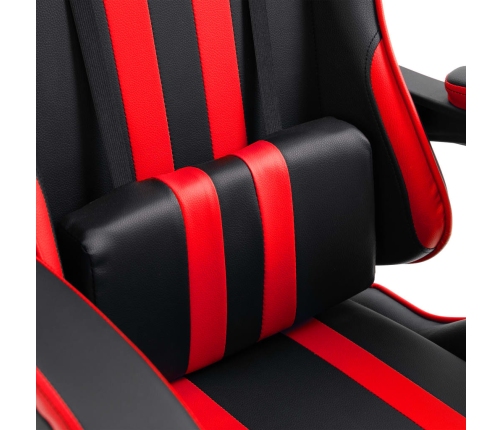 Silla de gaming de cuero sintético rojo