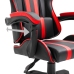 Silla de gaming de cuero sintético rojo