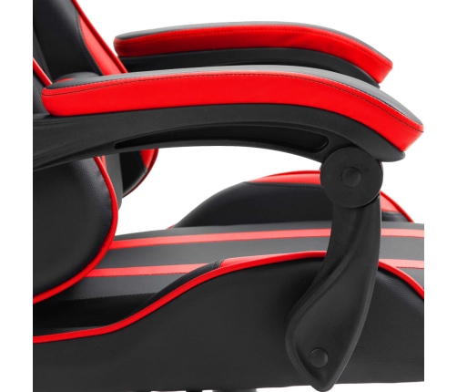 Silla de gaming de cuero sintético rojo