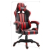 Silla de gaming de cuero sintético rojo