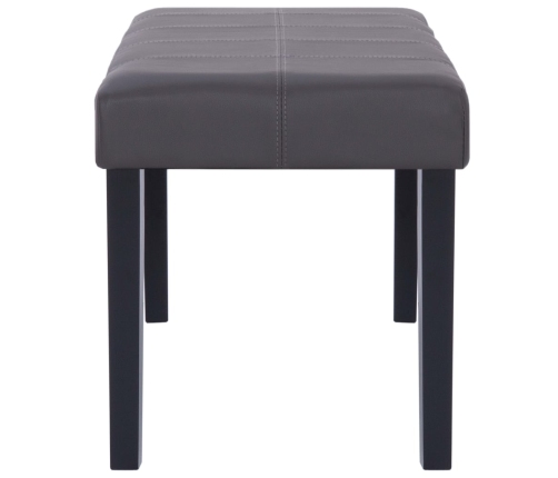 Banco de cuero sintético 106 cm gris