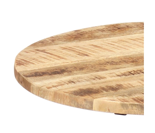 Mesa auxiliar madera de mango y hierro fundido 60x(46-63) cm