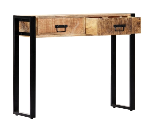 Mesa consola de madera maciza de mango 90x30x75 cm