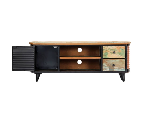 Mueble para TV de madera maciza reciclada 120x30x45 cm