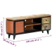 Mueble para TV de madera maciza reciclada 120x30x45 cm