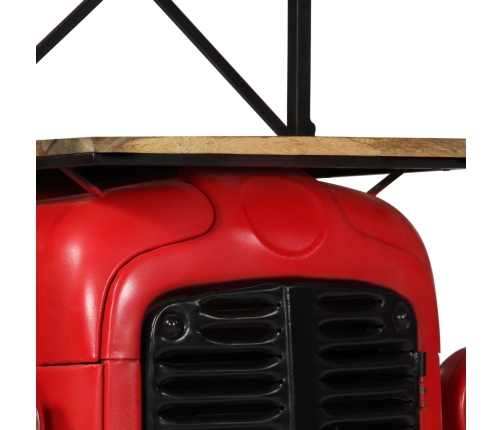 Botellero forma de tractor madera maciza de mango 49x31x172 cm