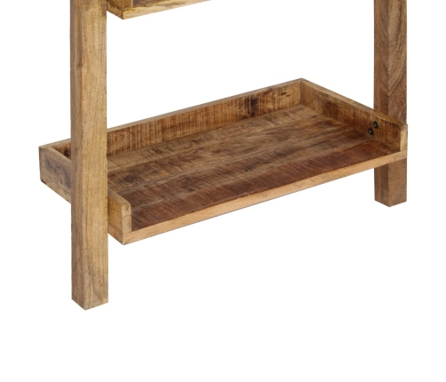 Estantería escalera marrón madera maciza de mango 75x37x205 cm