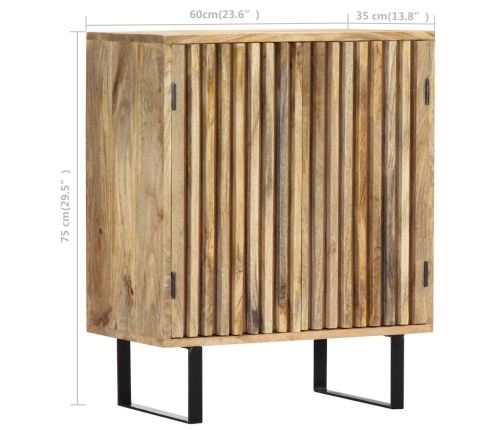 Aparador de madera maciza de mango 60x35x75 cm